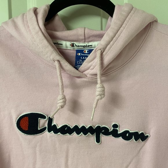 Champion Cropped Hoodie Size Large - Picture 4 of 5